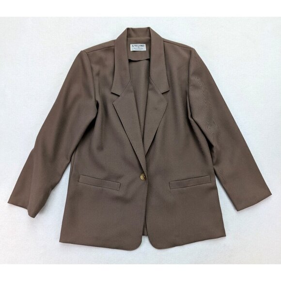 Alfred Dunner Jackets & Blazers - Alfred Dunner Women's Blazer Jacket Size 8 Beige Unlined Lightweight